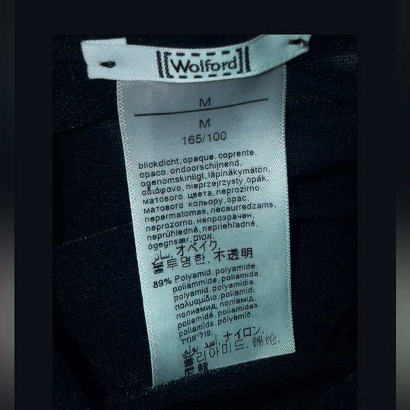 Wolford Dione Sheer Panel String Body Suit in Black size Medium - Picture 14 of 16